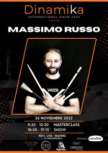 DINAMIKA INTERNATIONAL DRUMFEST ESPAÑA - MASSIMO RUSSO FLYER